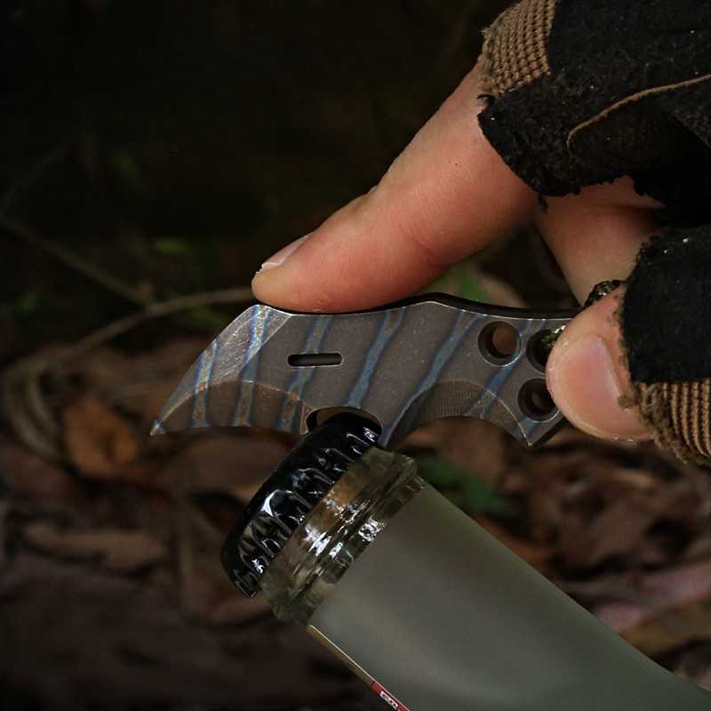Titanium Mini EDC Tool - Multi-Function Box Cutter Bottle Opener & Fidget Carry Tool
