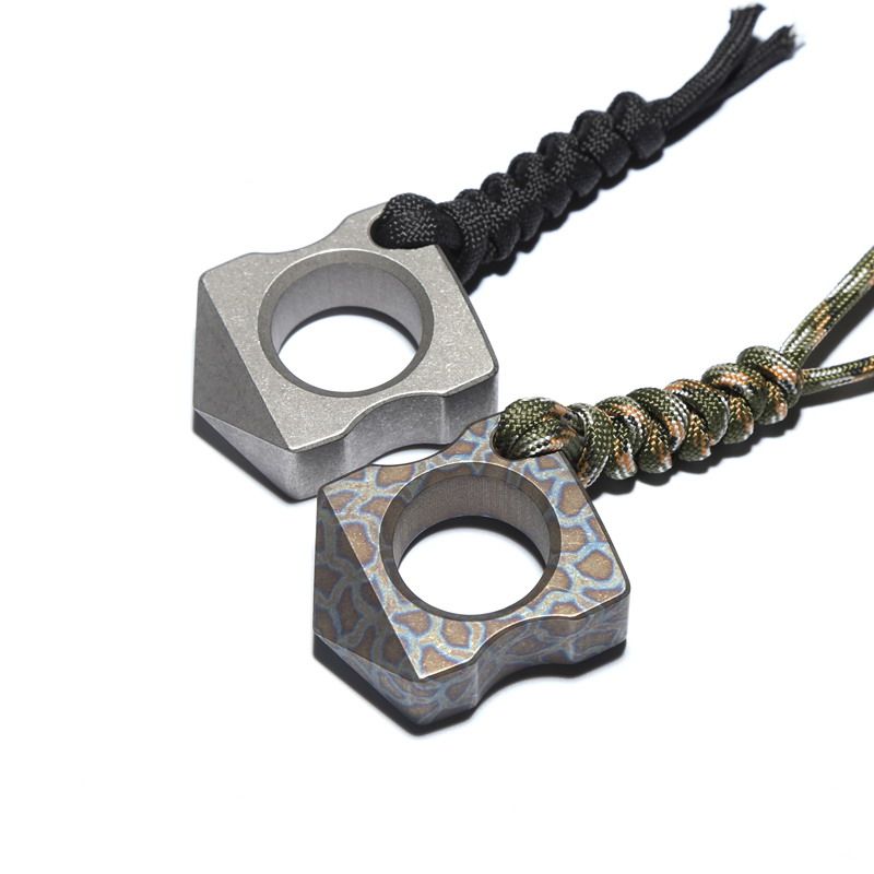 Titanium Defense Ring - Two-Finger Window Breaker EDC Self-Defense Emergency Tool