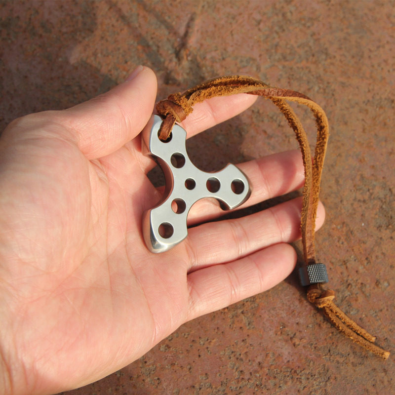 TC4 Titanium Alloy Knuckles Pendant - CNC Shaped Self-Defense EDC Tool