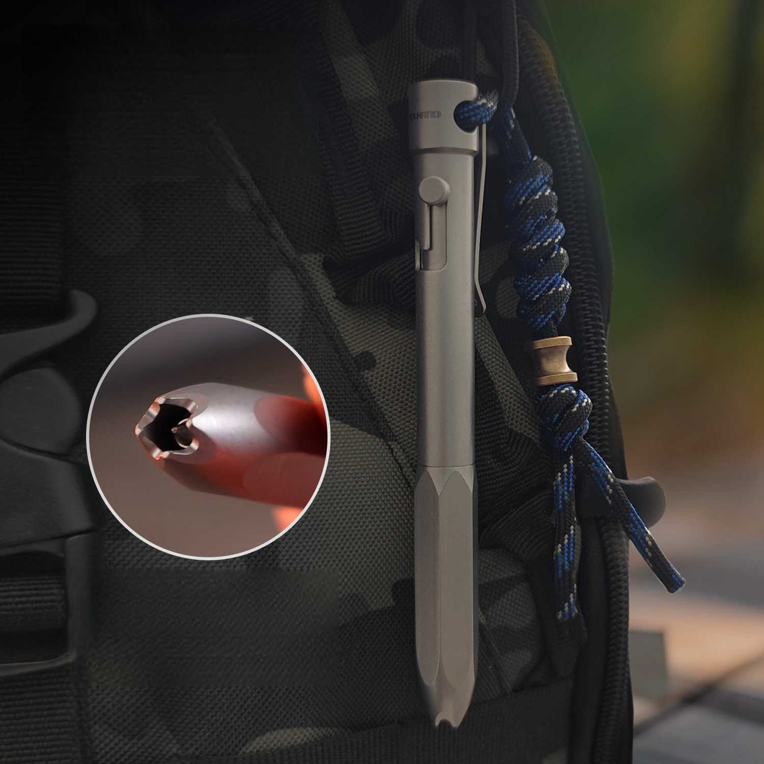 Titanium Bolt-Action Tactical Pen - Heavy-Duty EDC Writing & Self-Defense Tool