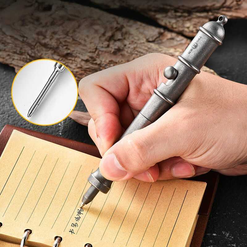 Titanium Tactical Pen - Vintage Bolt-Action EDC Writing & Self-Defense Tool