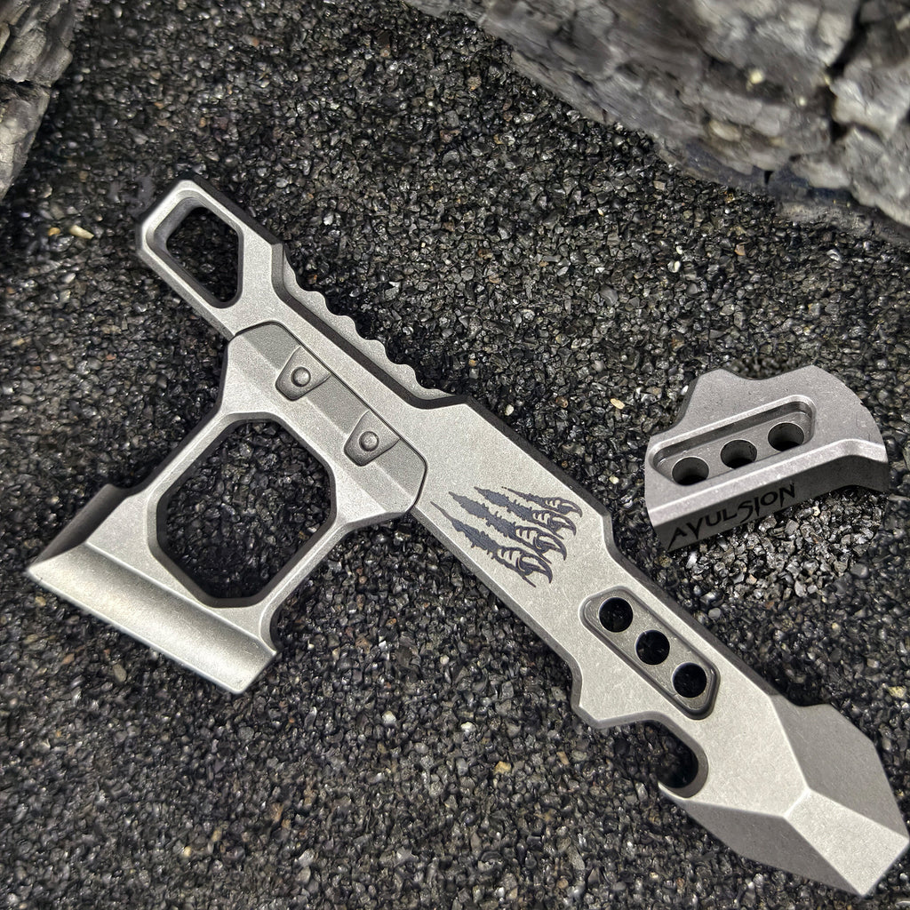 Brass Knuckles Titanium Pry Bar Multi-Function TC4 Self-Defense Bottle Opener EDC Knuckle Duster