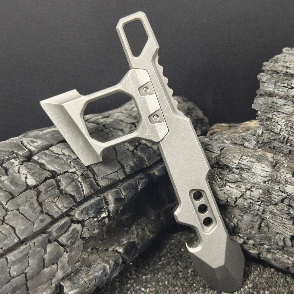 Brass Knuckles Titanium Pry Bar Multi-Function TC4 Self-Defense Bottle Opener EDC Knuckle Duster