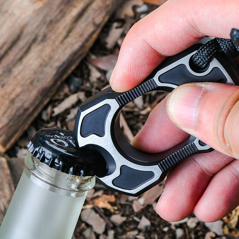 TC4 Titanium Alloy Knuckles Ring - Multi-Function EDC Bottle Opener & Self-Defense Tool