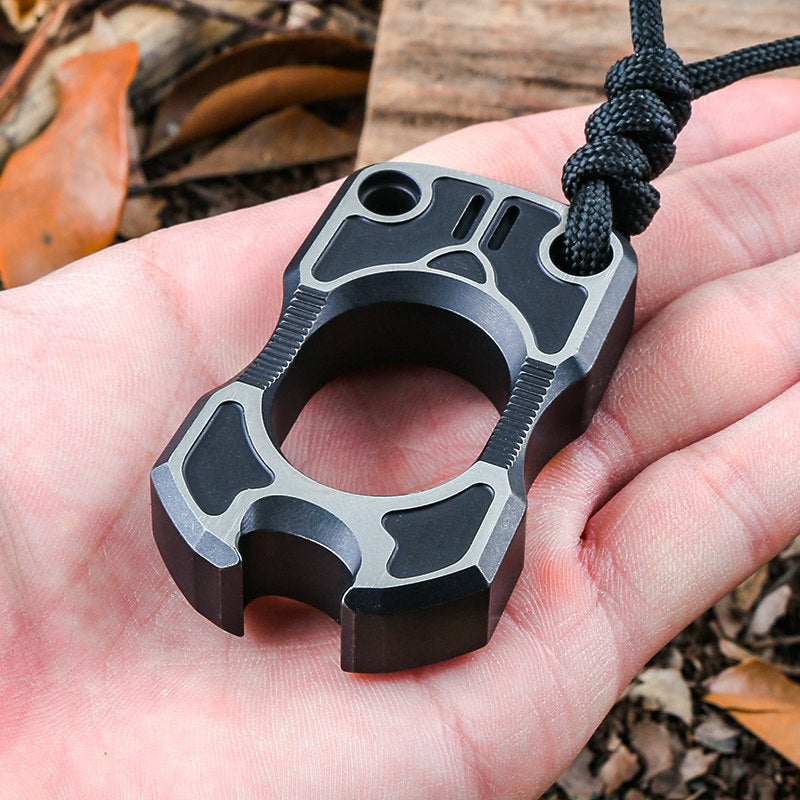 TC4 Titanium Alloy Knuckles Ring - Multi-Function EDC Bottle Opener & Self-Defense Tool