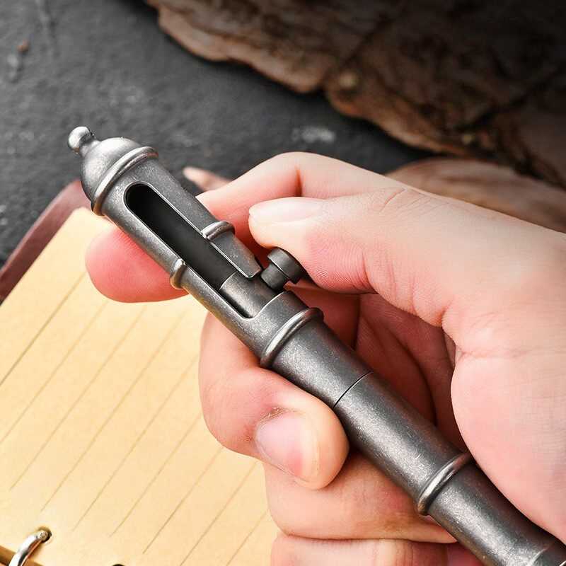 Titanium Tactical Pen - Vintage Bolt-Action EDC Writing & Self-Defense Tool