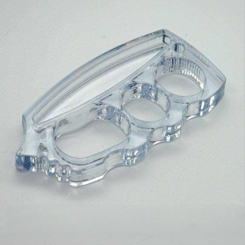 Knuckle Duster – Polycarbonate 4 Finger Transparent Non-Metal Lightweight EDC