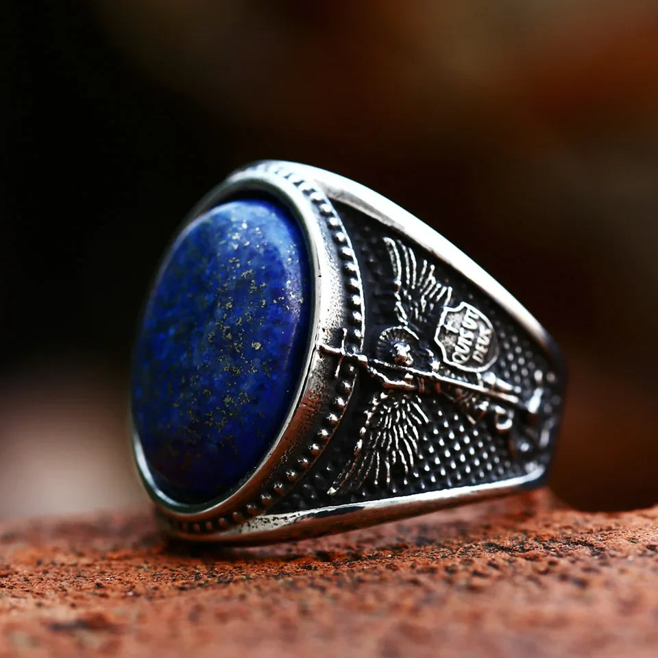 Saint Michael Ring – Mystic Guardian Gothic Cross Punk Statement