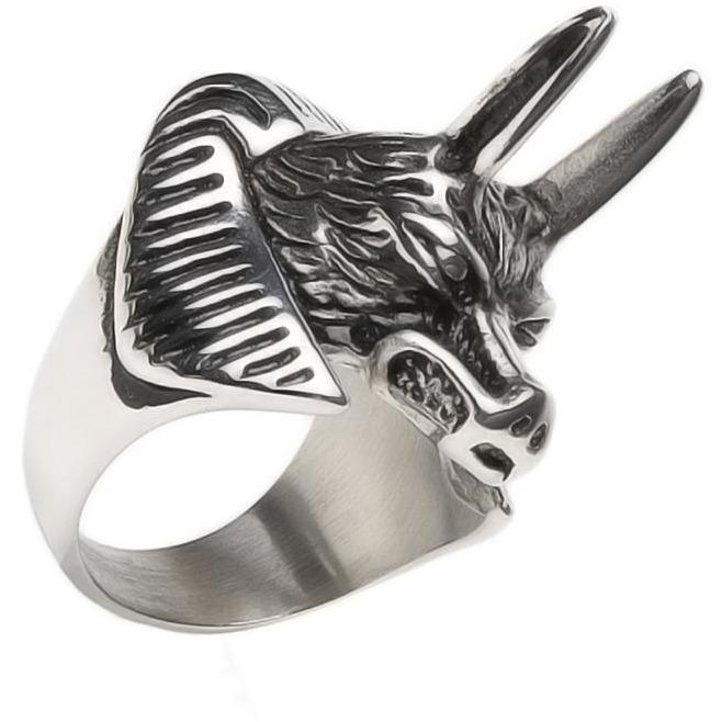 Wolf Head 316L Stainless Steel Self Defense Ring