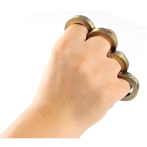 Folding Brass Knuckles Ring - Transformable Self Defense Jewelry